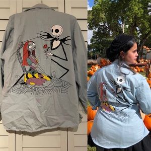 Cakeworthy The Nightmare Before Christmas Denim Chambary Button Up Shirt